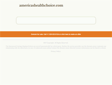 Tablet Screenshot of americashealthchoice.com